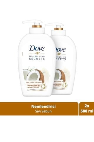 Dove Hindistan Cevizi Yağı ve Badem Sütü Özlü Nemlendiricili Sıvı Sabun 500 ml x 2
