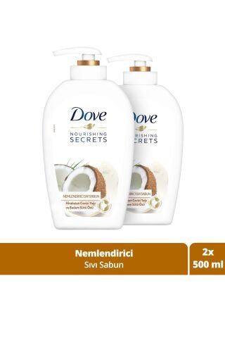 Dove Hindistan Cevizi Yağı ve Badem Sütü Özlü Nemlendiricili Sıvı Sabun 500 ml x 2