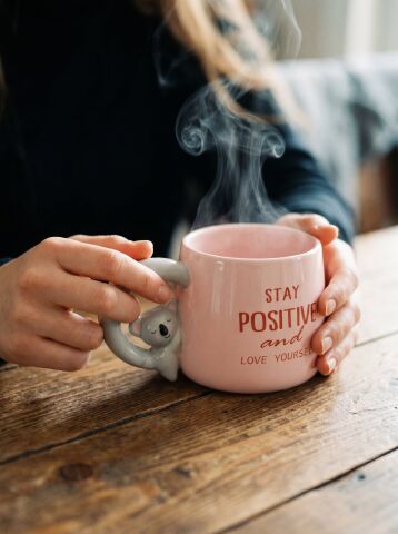 Koala Figürlü Dolomite Kupa Mug, 400 ml
