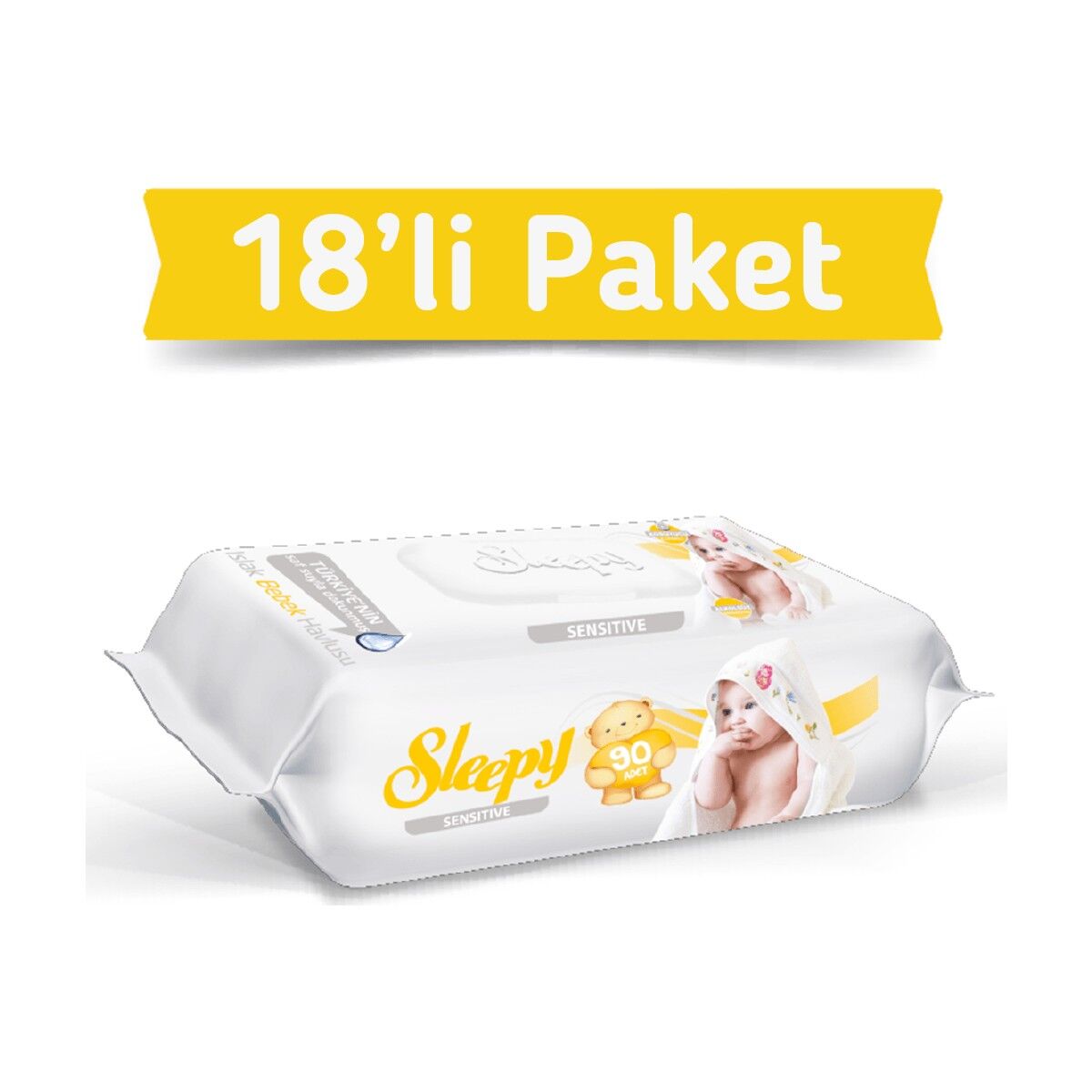 Sleepy Sensitive Islak Havlu Mendil 90x18 1620 Yaprak