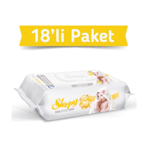 Sleepy Sensitive Islak Havlu Mendil 90x18 1620 Yaprak