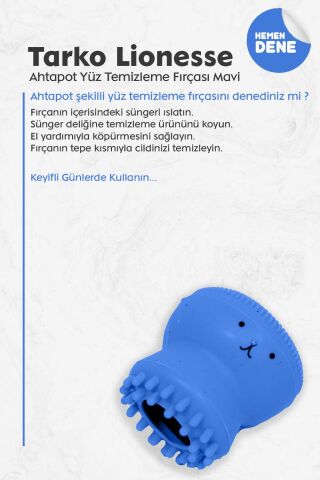 Tarko Lionesse Ahtapot Yüz Temizleme Fırçası - Mavi