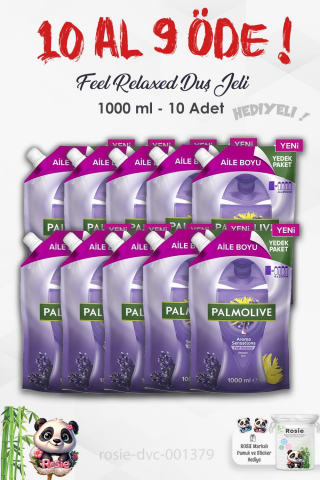 Palmolive 10 AL 9 ÖDE Aroma Sensations Feel Relaxed Duş Jeli 1000 ml ve ROSIE