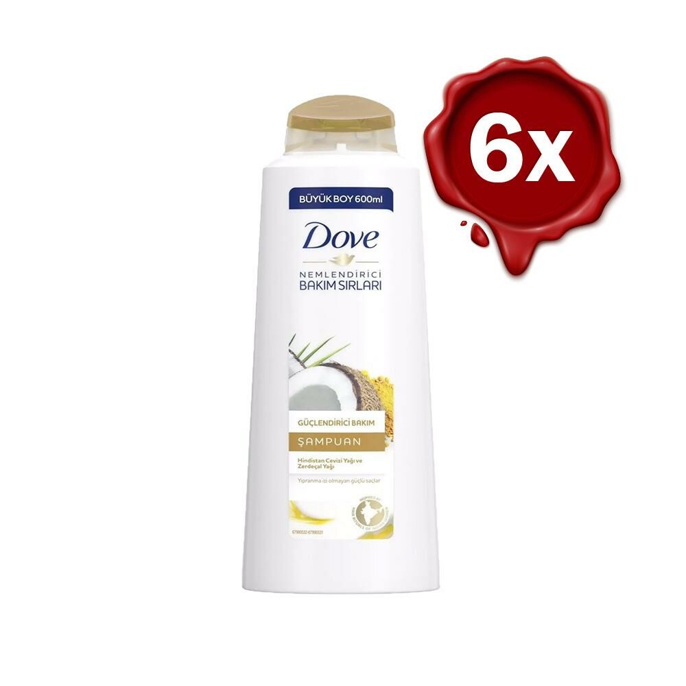 Dove Hindistan Cevizi Yağı ve Zerdeçal Yağlı Şampuan x 6