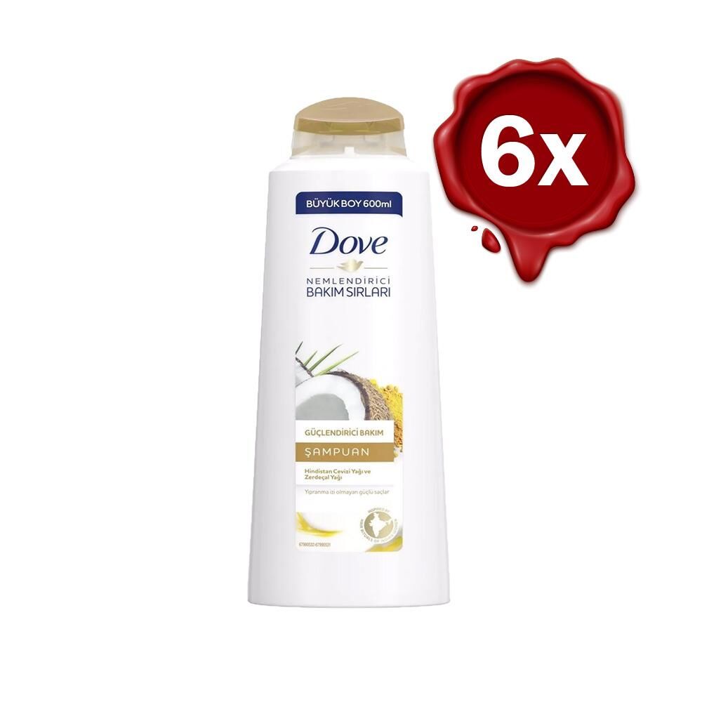 Dove Hindistan Cevizi Yağı ve Zerdeçal Yağlı Şampuan x 6