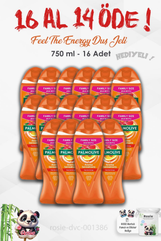 Palmolive 16 AL 14 ÖDE Duş Jeli Feel The Energy 750 ml ve ROSIE