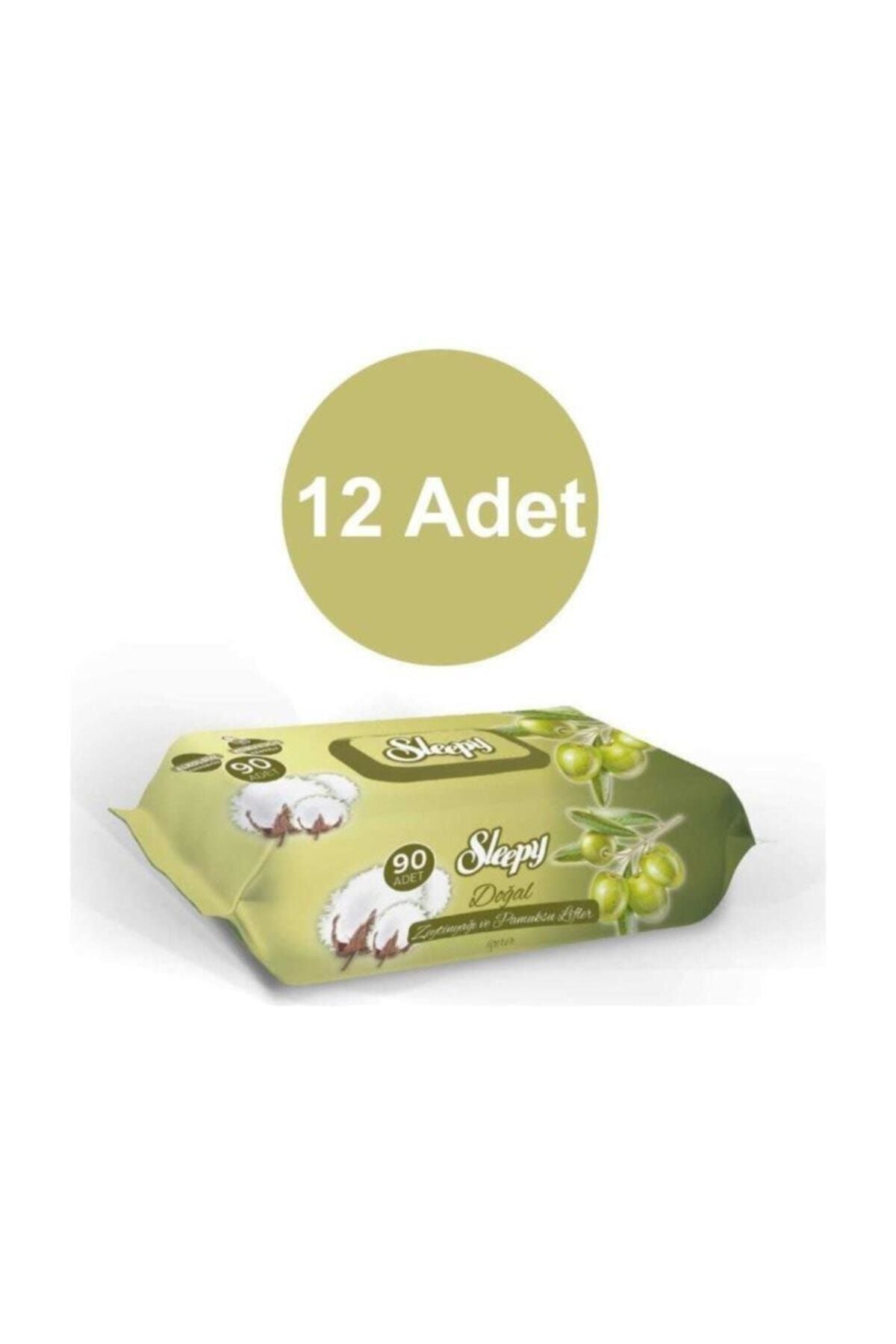 Sleepy Doğal Zeytinyağı Ve Pamuklu Bebek Islak Mendil 12 X 90'lı