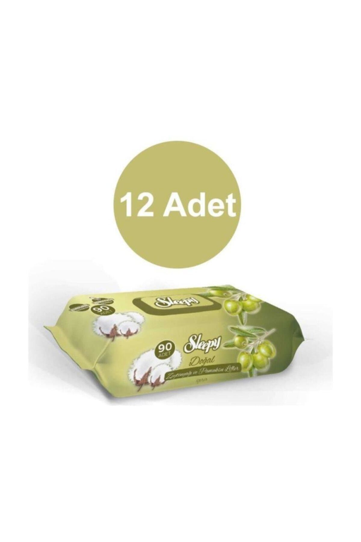 Sleepy Doğal Zeytinyağı Ve Pamuklu Bebek Islak Mendil 12 X 90'lı