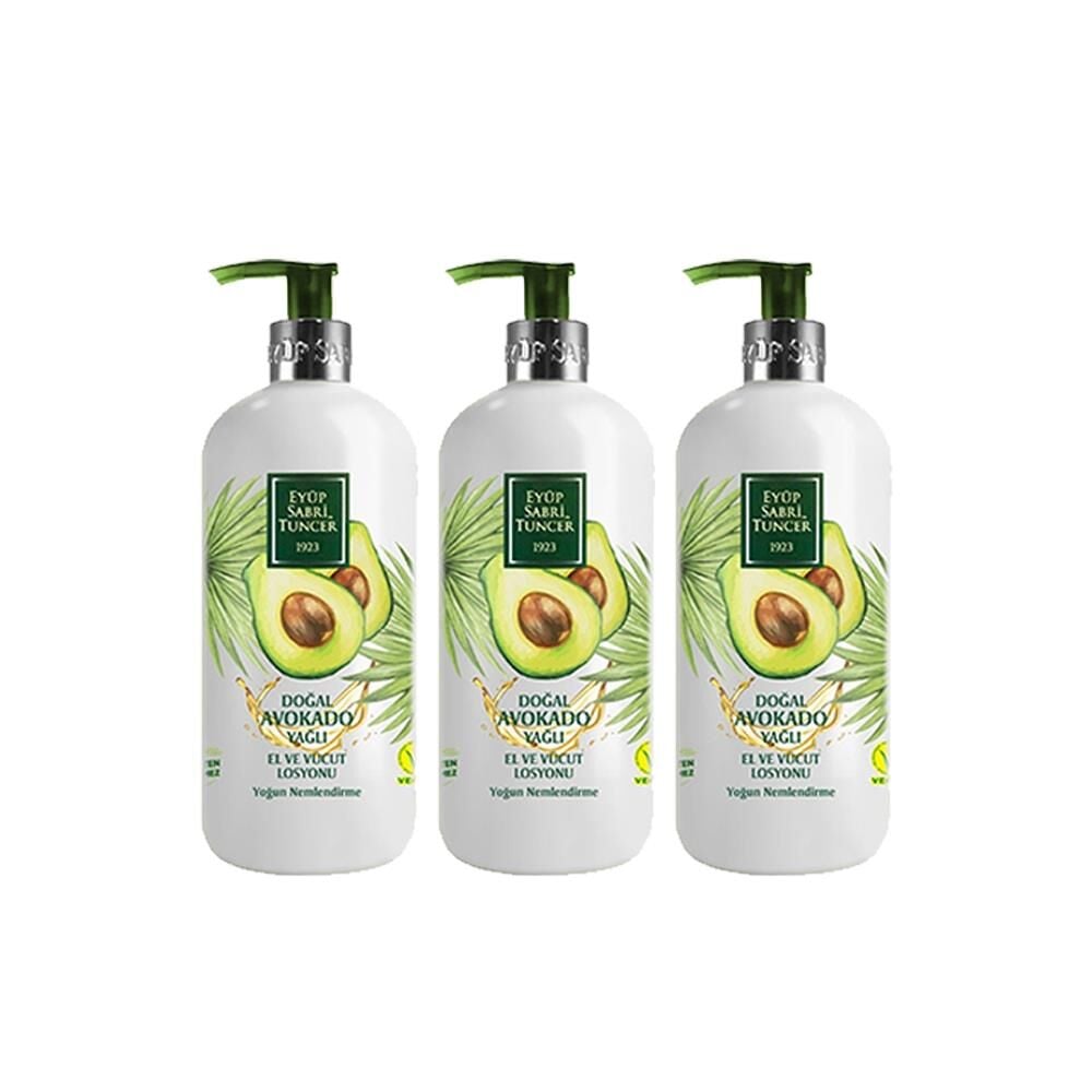 Eyüp Sabri Tuncer Doğal Avokado Yağlı El Ve Vücut Losyonu 500 ML x 3 Adet