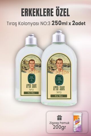 Eyüp Sabri Tuncer Tıraş Kolonyası No 3 x 2 Adet ve Zigzag Pamuk 200 gr