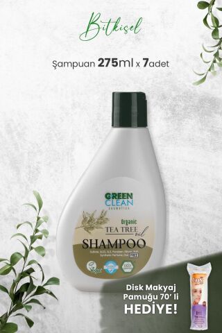 Green Clean Şampuan Tea Tree 275 ml x 7 Adet ve Hediyeli