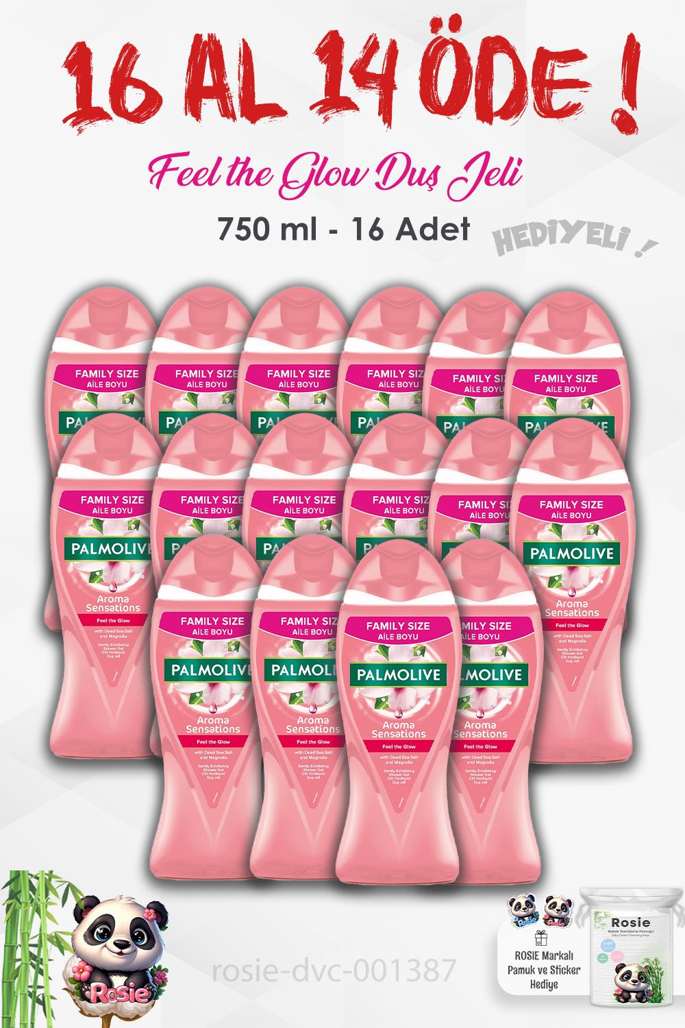 Palmolive 16 AL 14 ÖDE Aroma Sensations Feel the Glow Duş Jeli 750 ml ve ROSIE
