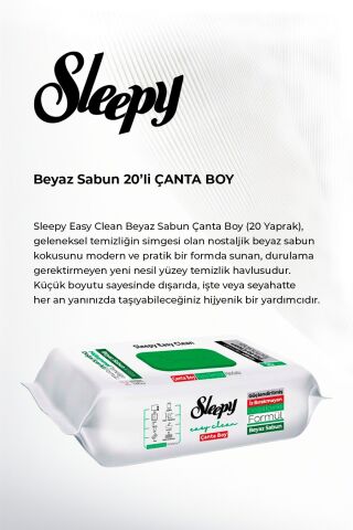 3'lü Sleepy Beyaz Sabun Çanta Boy 20'li ve ROSIE oda kokusu
