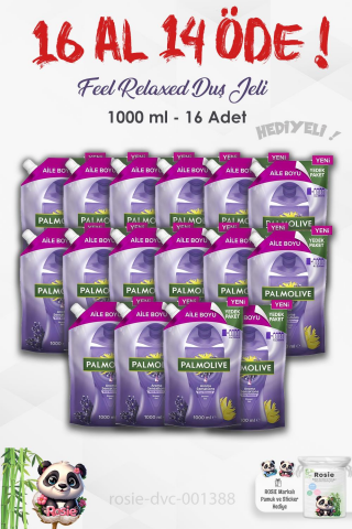 Palmolive 16 AL 14 ÖDE Aroma Sensations Feel Relaxed Duş Jeli 1000 ml ve ROSIE