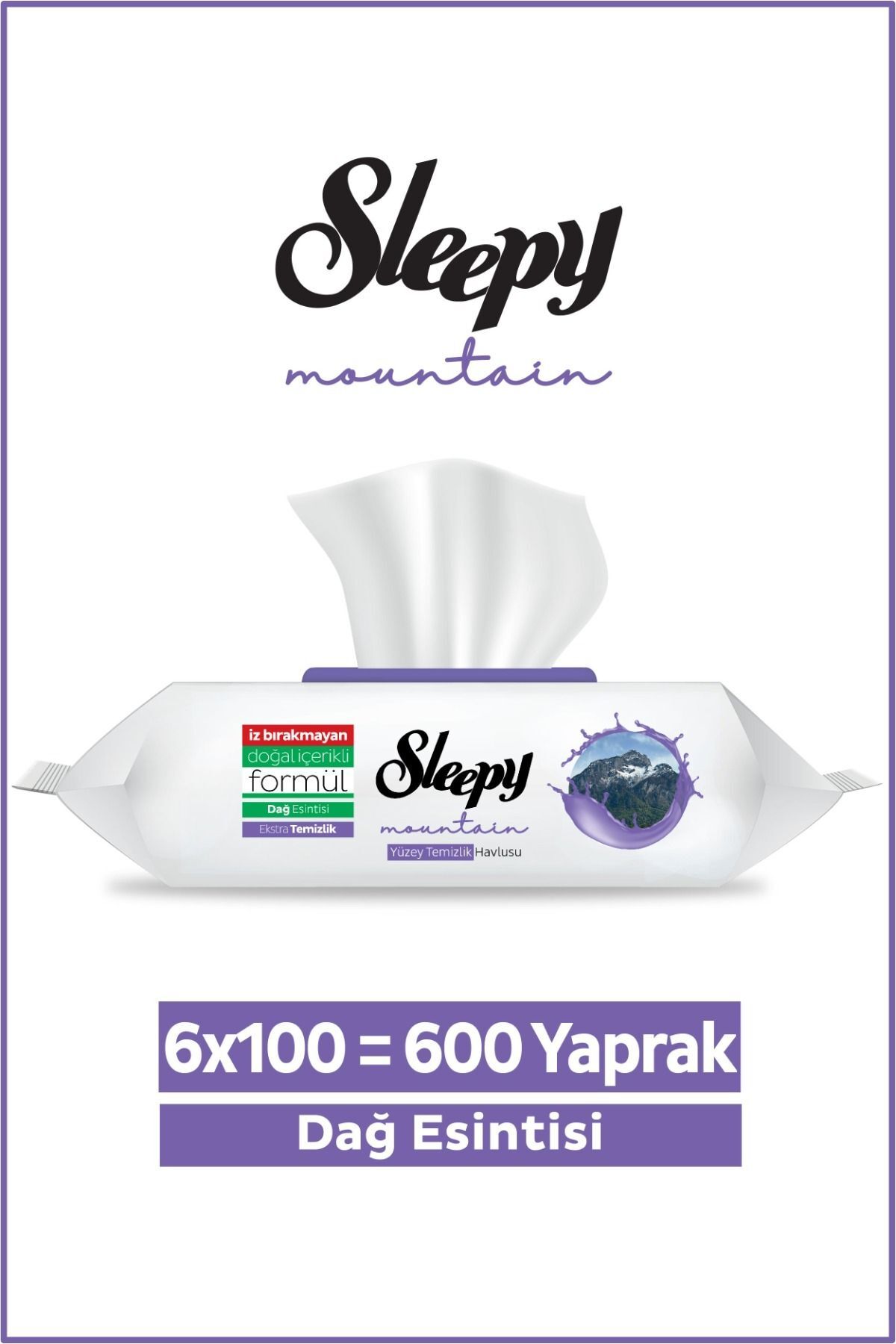 Sleepy Mountain Yüzey Temizlik Havlusu Dağ Esintisi 6x100 (600 Yaprak)