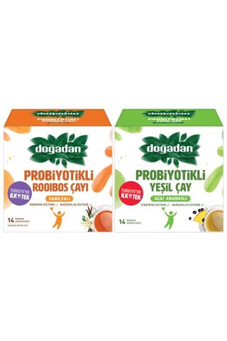 Doğadan Probiyotikli Roobios Vanilya ve Açai Ananas Bardak Poşet Çay 14' lü