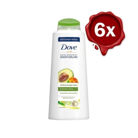 Dove Avokado ve Kalendula Özlü Şampuan 600 ML x 6