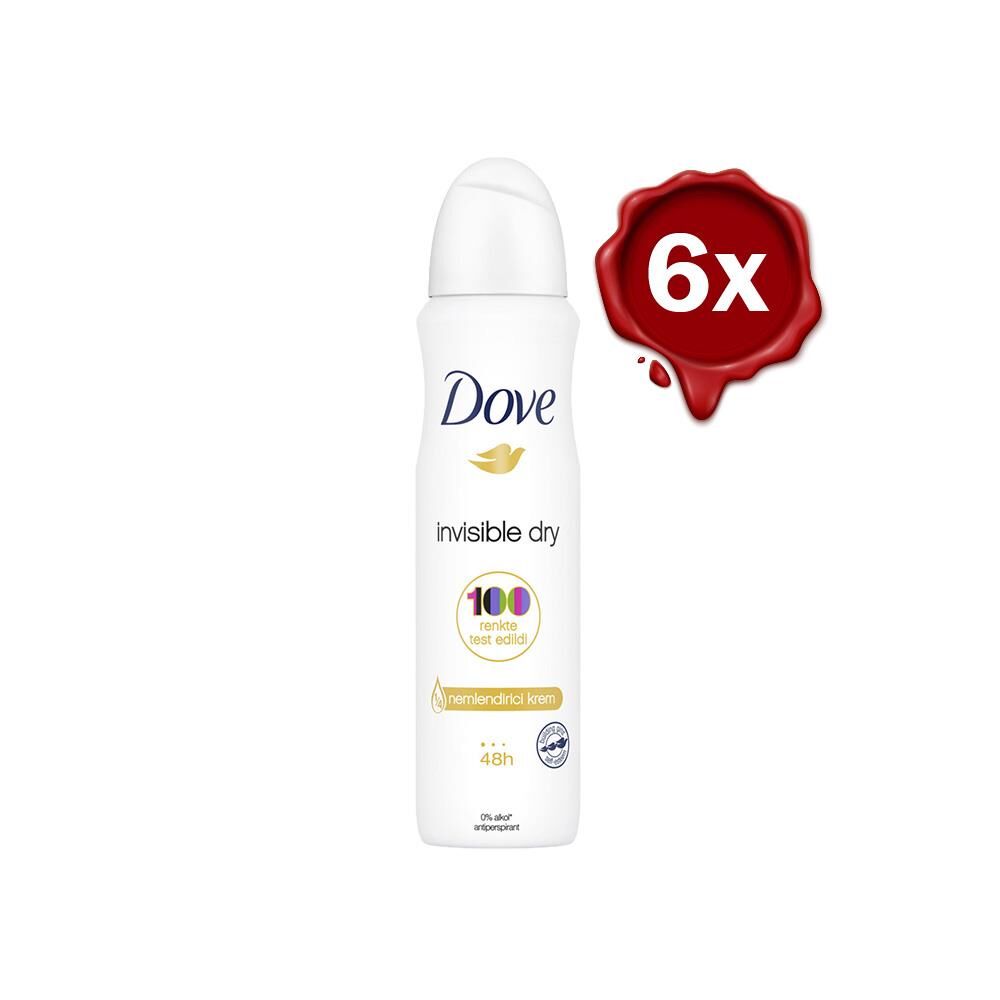 Dove Sprey Deodorant Invisible Dry Kadın 150 ml x 6