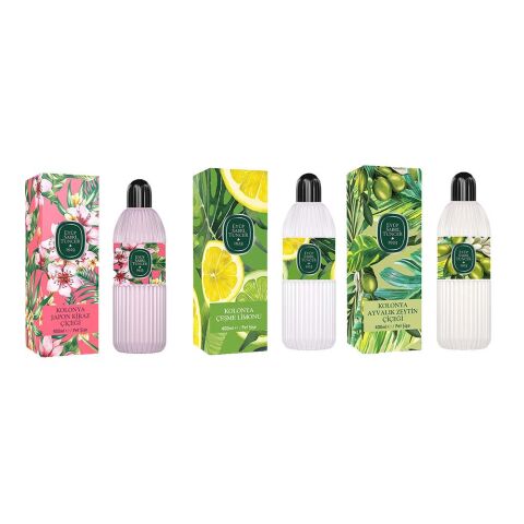 Eyüp Sabri Tuncer Kolonya Japon Kiraz Çiçeği, Çeşme Limonu ve Ayvalık Zeytin Çiçeği Pet Şişe 400 ML