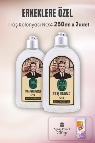 Eyüp Sabri Tuncer Tıraş Kolonyası No: 4 x 2 Adet ve Pamuk Çubuğu 100' lü