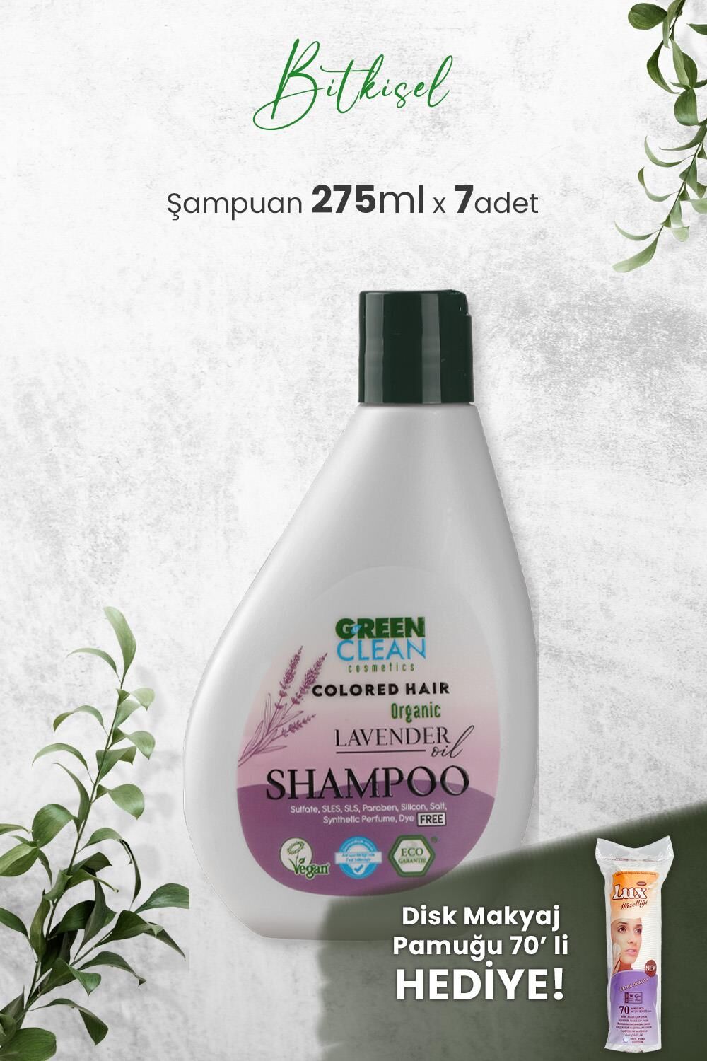 Green Clean Şampuan Lavender 275 ml x 7 Adet ve Hediyeli
