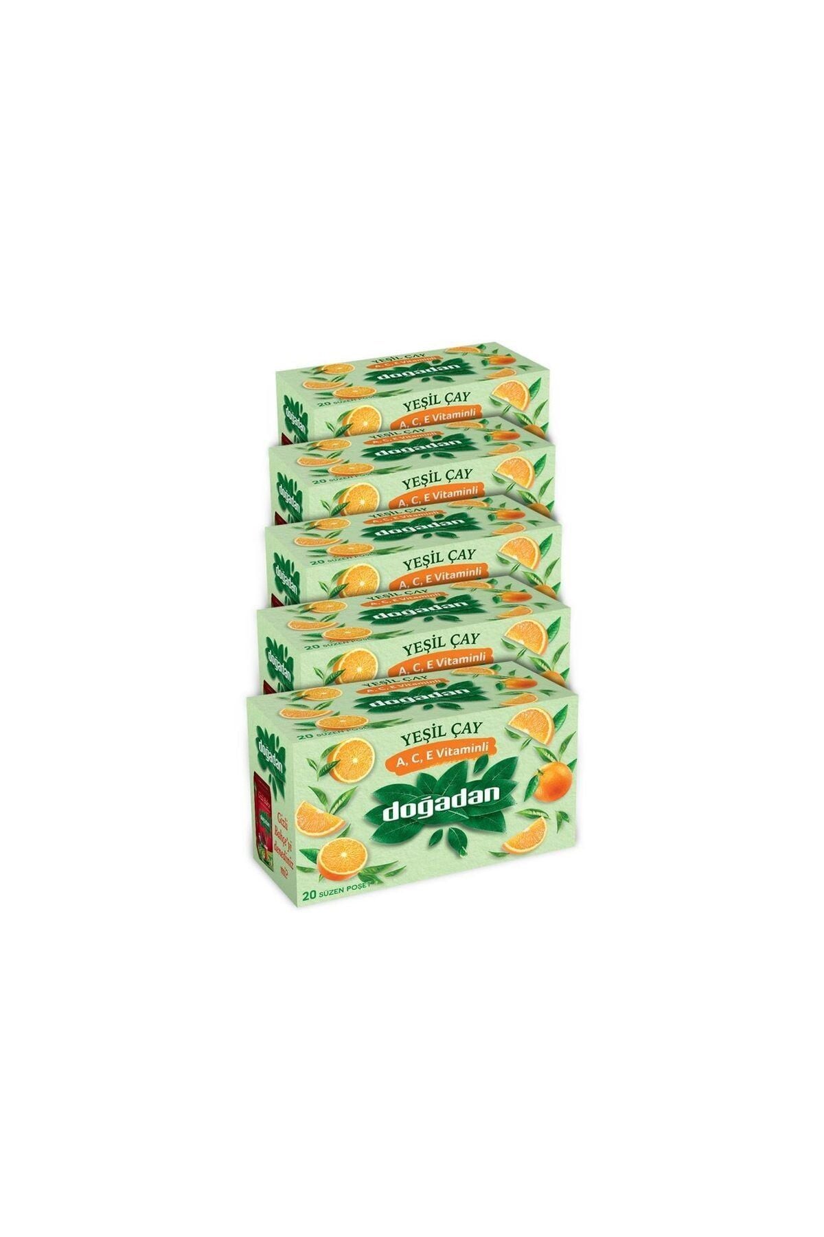 Doğadan Yeşil Çay A,C,E Vitaminli 20 'Li x 5