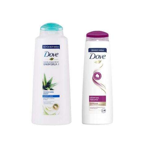 Dove Kepeğe Karşı Nemlendirici Bakım Şampuanı ve Bakım Şampuanı Uzun Saç Terapisi