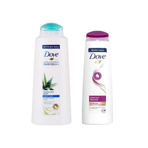 Dove Kepeğe Karşı Nemlendirici Bakım Şampuanı ve Bakım Şampuanı Uzun Saç Terapisi