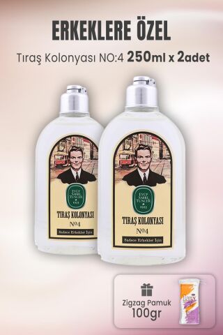 Eyüp Sabri Tuncer Tıraş Kolonyası No: 4 x 2 Adet ve Zigzag Pamuk 100 gr