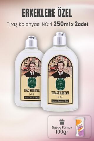 Eyüp Sabri Tuncer Tıraş Kolonyası No: 4 x 2 Adet ve Zigzag Pamuk 100 gr