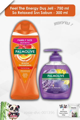Palmolive Duş Jeli Feel The Energy 750 ml,So Relaxed Sıvı Sabun 300 ml ve ROSIE