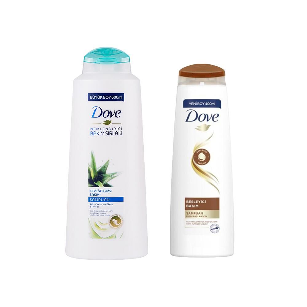 Dove Kepeğe Karşı Nemlendirici Bakım Şampuanı ve Bakım Şampuanı Besleyici Bakım