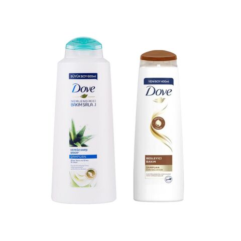Dove Kepeğe Karşı Nemlendirici Bakım Şampuanı ve Bakım Şampuanı Besleyici Bakım