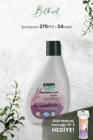 Green Clean Şampuan Lavender 275 ml x 24 Adet ve Hediyeli