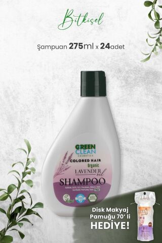 Green Clean Şampuan Lavender 275 ml x 24 Adet ve Hediyeli