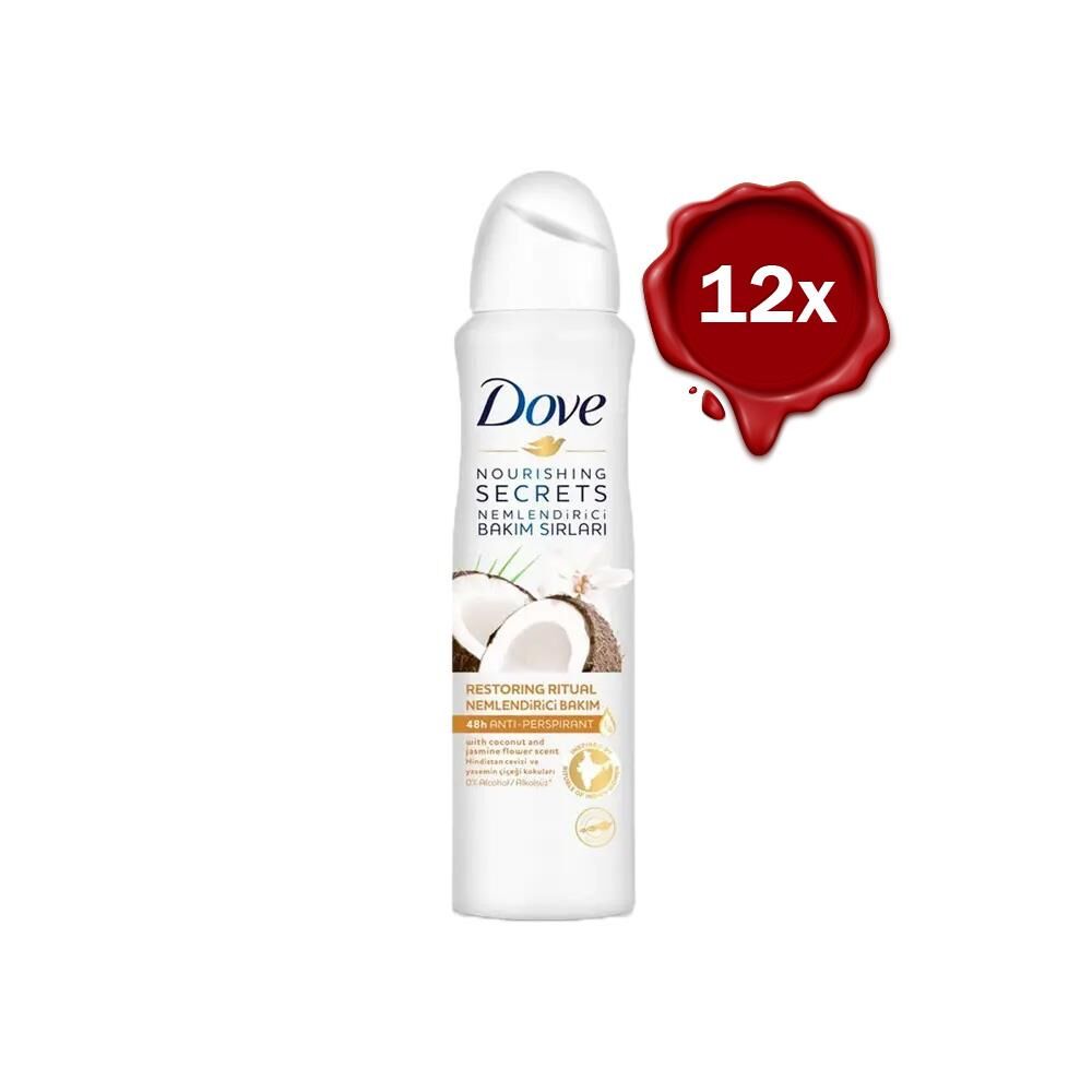 Dove Sprey Deodorant Hindistan Cevizi Kadın 150 ml x 12