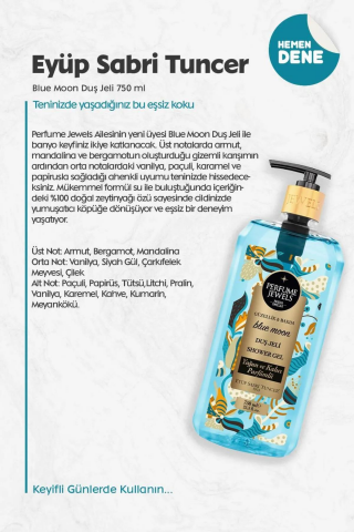 Eyüp Sabri Tuncer 3 Adet Duş Jeli 750 ml Blue Moon 60'lı Doğal Pamuk ROSIE