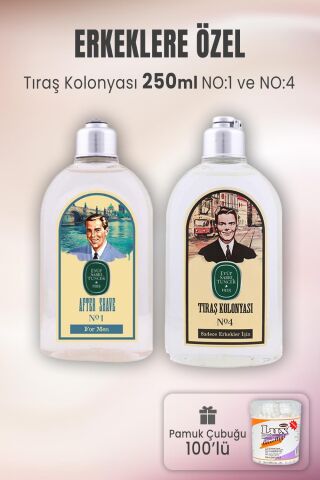 Eyüp Sabri Tuncer Tıraş Kolonyası No 1, No 4 ve Pamuk Çubuğu 100' lü