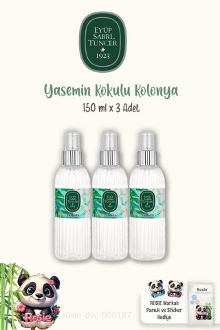 Eyüp Sabri Tuncer Yasemin Kolonyası 150 ml  3 Adet ve ROSIE Pamuk 60'lı