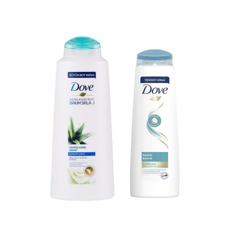 Dove Kepeğe Karşı Nemlendirici Bakım Şampuanı ve Bakım Şampuanı Narin Bakım