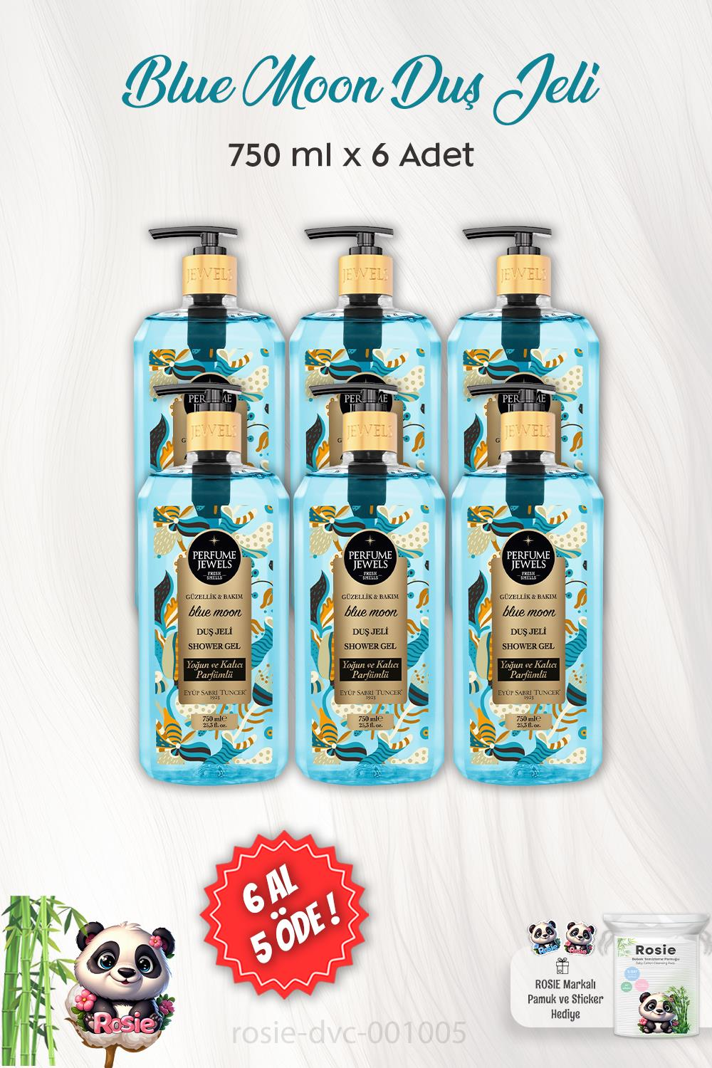 6 AL 5 ÖDE Eyüp Sabri Tuncer Blue Moon Duş Jeli 750 ml ve ROSIE