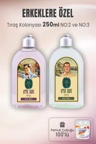 Eyüp Sabri Tuncer Tıraş Kolonyası No 2, No 3 ve Pamuk Çubuğu 100' lü