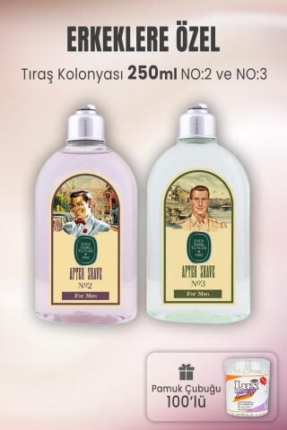 Eyüp Sabri Tuncer Tıraş Kolonyası No 2, No 3 ve Pamuk Çubuğu 100' lü