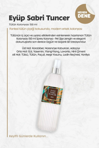 Eyüp Sabri Tuncer Tütün Kolonyası 150 ml 3 Adet ve Doğal ROSIE Pamuk