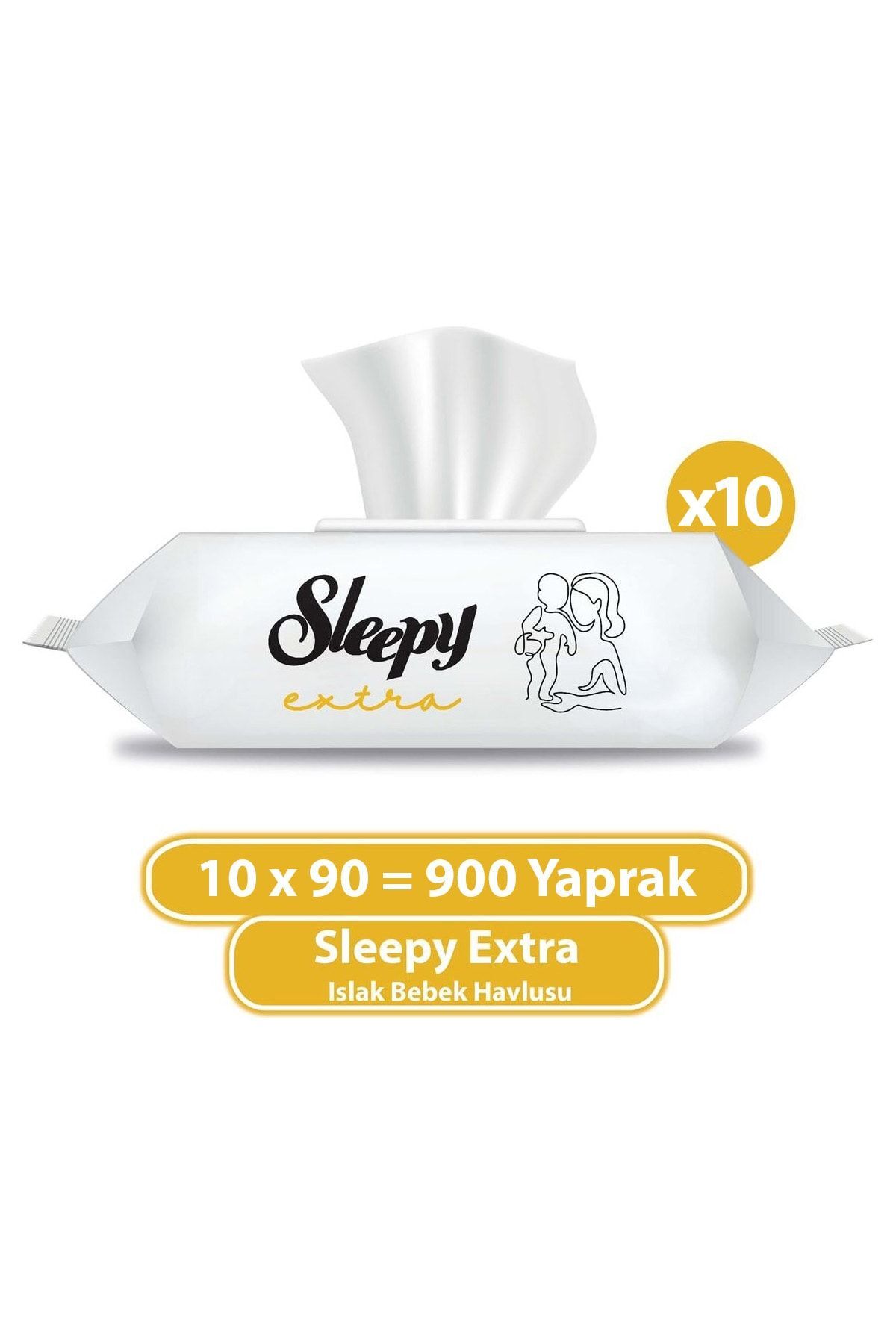 Sleepy Extra Islak Bebek Havlusu 10x90 (900 Yaprak)