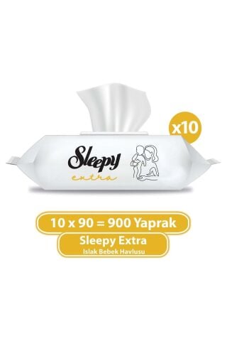 Sleepy Extra Islak Bebek Havlusu 10x90 (900 Yaprak)