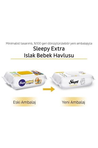 Sleepy Extra Islak Bebek Havlusu 10x90 (900 Yaprak)