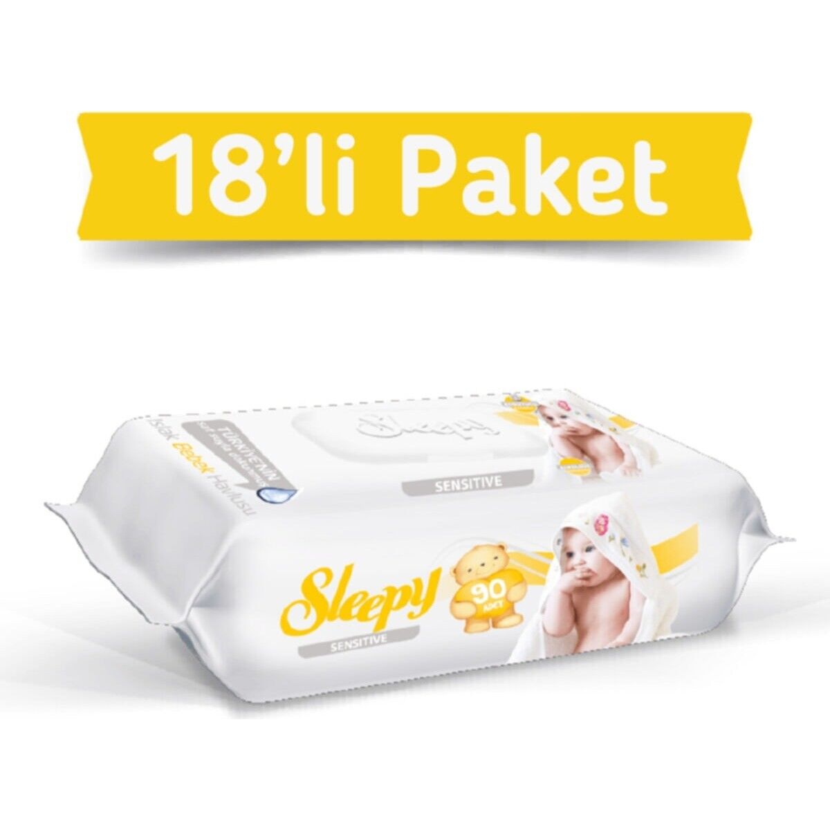 Sleepy Sensitive Islak Havlu Mendil 90'lı 18 Adet 1620 Yaprak