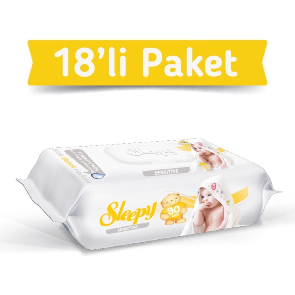 Sleepy Sensitive Islak Havlu Mendil 90'lı 18 Adet 1620 Yaprak