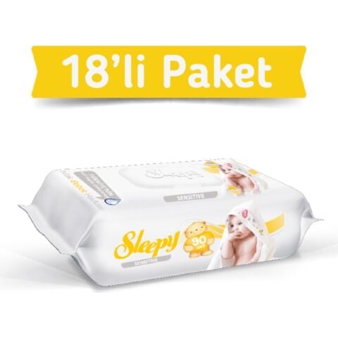 Sleepy Sensitive Islak Havlu Mendil 90'lı 18 Adet 1620 Yaprak